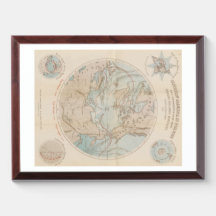 Antique French North Pole Arctic Map 1867