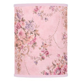 Antique French Pink Victorian Style Floral Rococo Lamp Shade (Front)