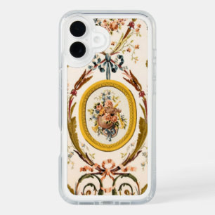 Antique French Rococo Floral Gold Cream Elegant iPhone 16 Plus Case