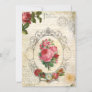 Antique French Rose Ephemera Note Card