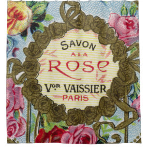 Antique French Rose Perfume Shower Curtain