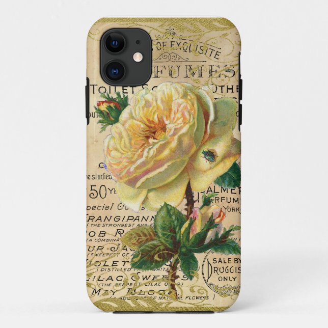 Antique French Roses Case-Mate iPhone Case (Back)
