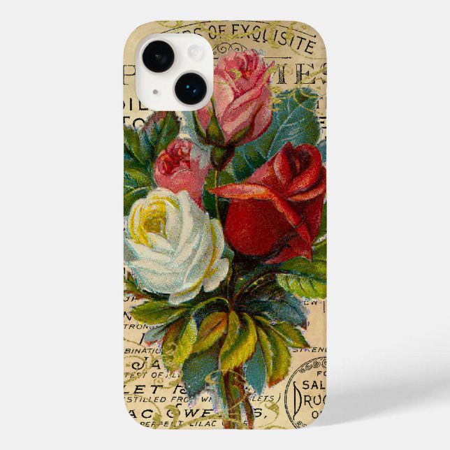 Antique French Roses Case-Mate iPhone Case (Back)