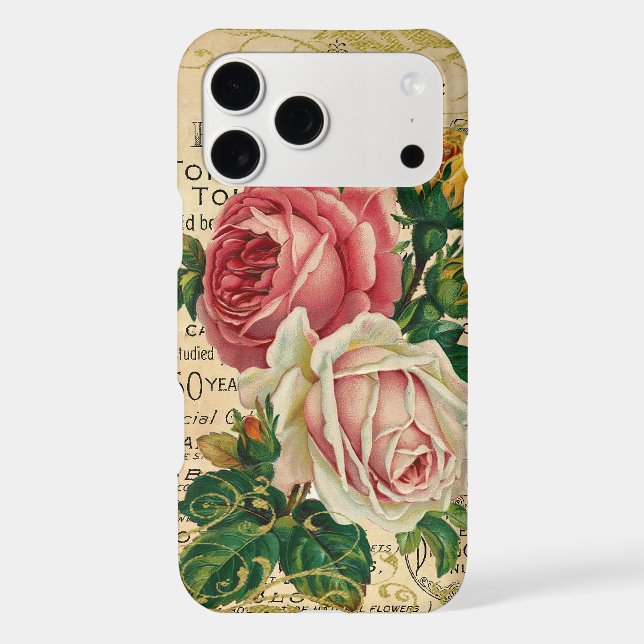 Antique French Roses Case-Mate iPhone Case (Back)
