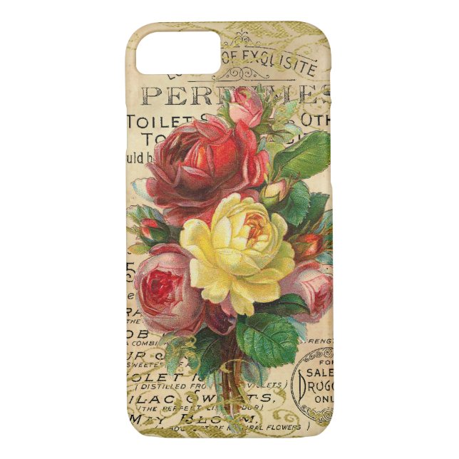 Antique French Roses Case-Mate iPhone Case (Back)
