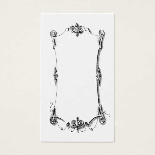 Customizable Antique French Scrolling Frame Card Business Card