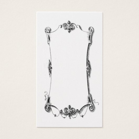 Antique French Scrolling Frame Card (Front)