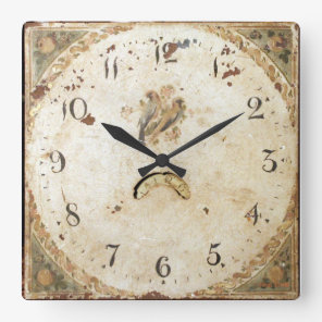 Antique French Square Wall Clock