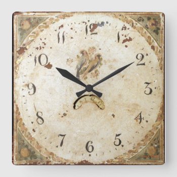 Antique French Square Wall Clock by angelworks at Zazzle