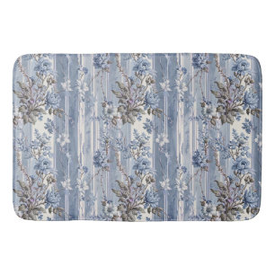 Antique French Style Blue and Gray Bath Mat