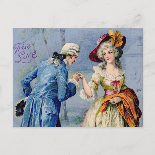 Antique French True Love Valentine Postcard (Front)