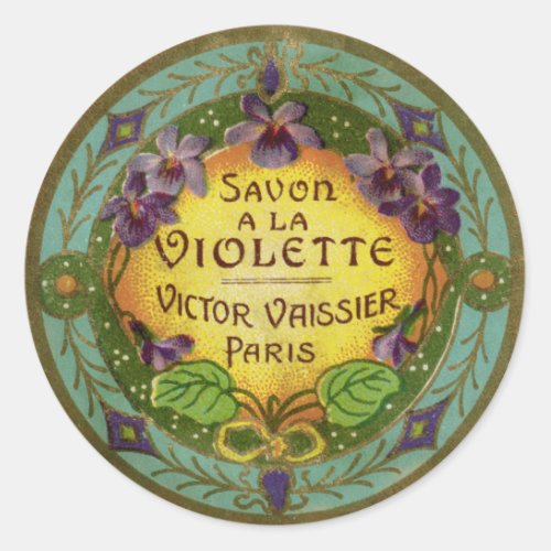 Antique French Violet Round Sticker