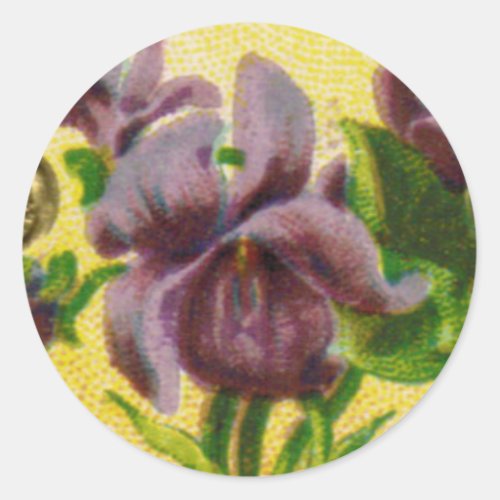 Antique French Violet Round Sticker