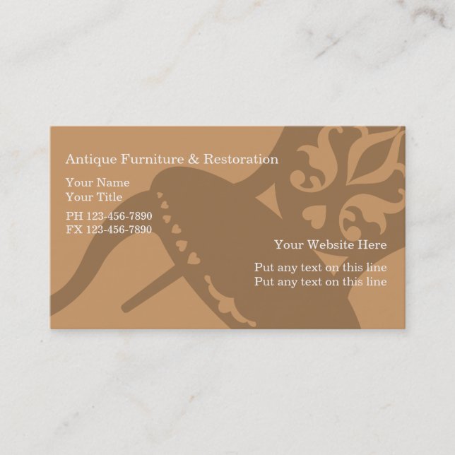 Antique Furniture Business Cards (Front)