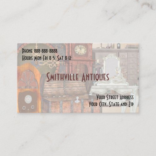 Antique Furniture Store Business Card