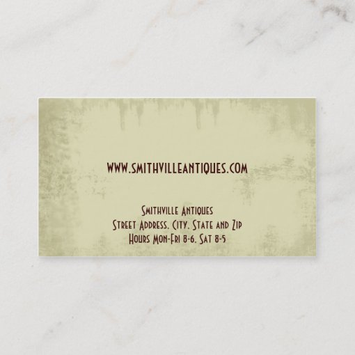 Antique Furniture Store Business Card | Zazzle