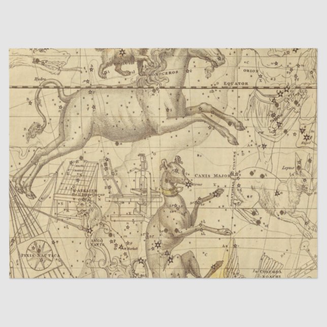 Antique Galaxy Map Series Design 2 Tissue Paper (Front)