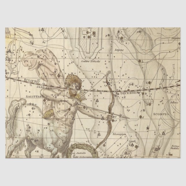 Antique Galaxy Map Series Design 6 Tissue Paper (Front)