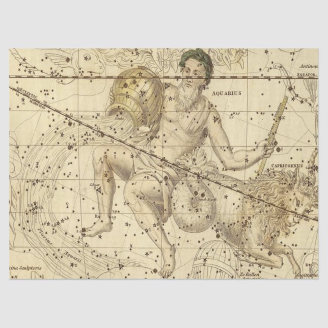 Antique Galaxy Map Series Design 7 Tissue Paper (Front)