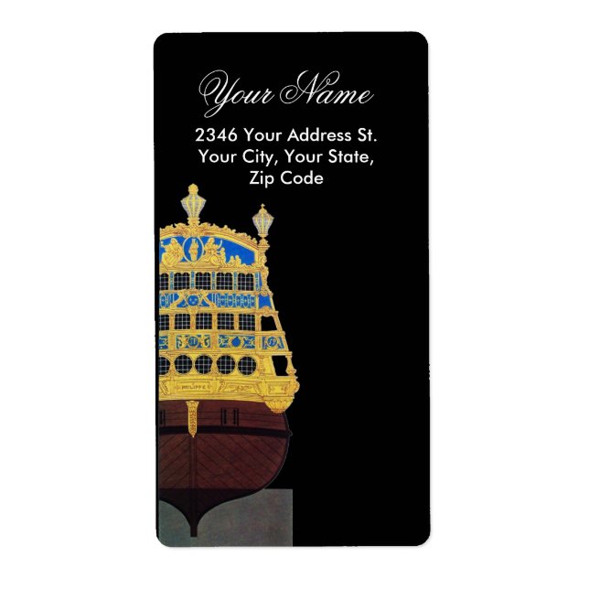 ANTIQUE GALLEON LABEL (Front)