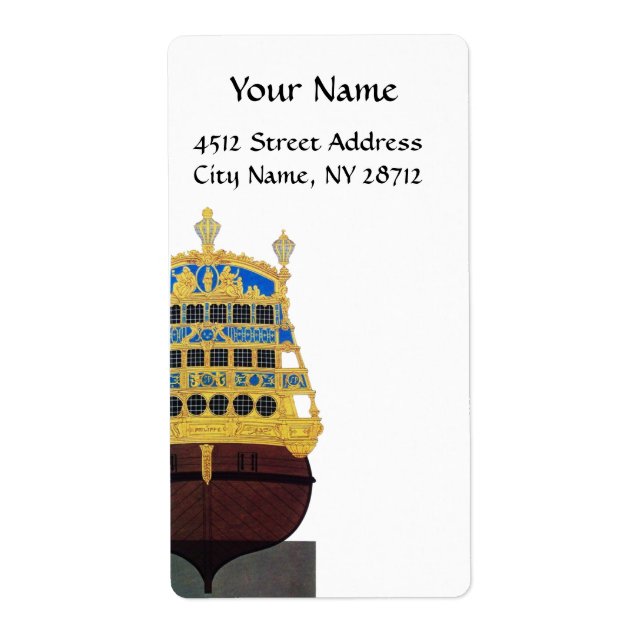 ANTIQUE GALLEON LABEL (Front)