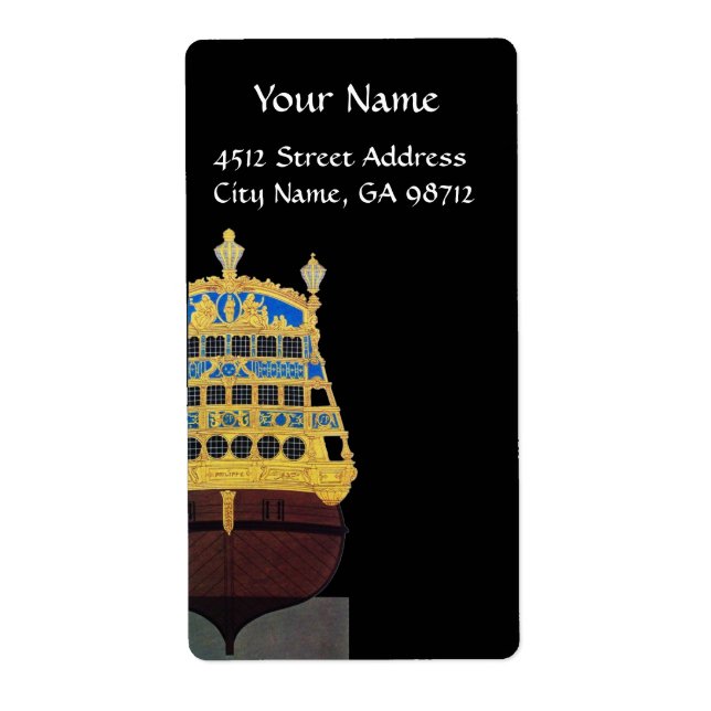 ANTIQUE GALLEON LABEL (Front)