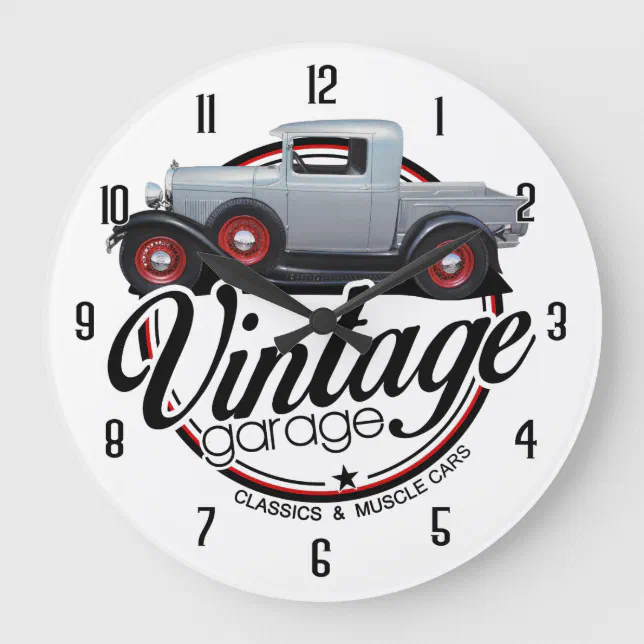 Antique Garage Large Clock Zazzle