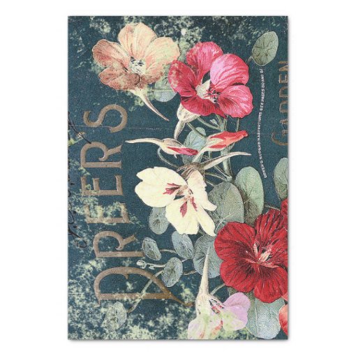 ANTIQUE GARDEN CALENDAR TISSUE PAPER | Zazzle