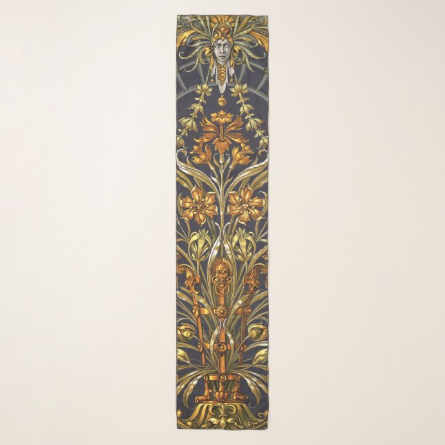 Antique Garden Entry Chiffon Scarf (Front)