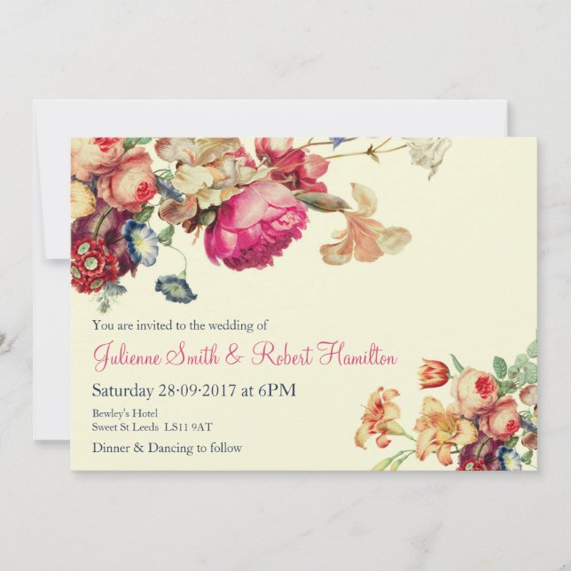 Antique Garden | Vintage Wedding Invitations (Front)