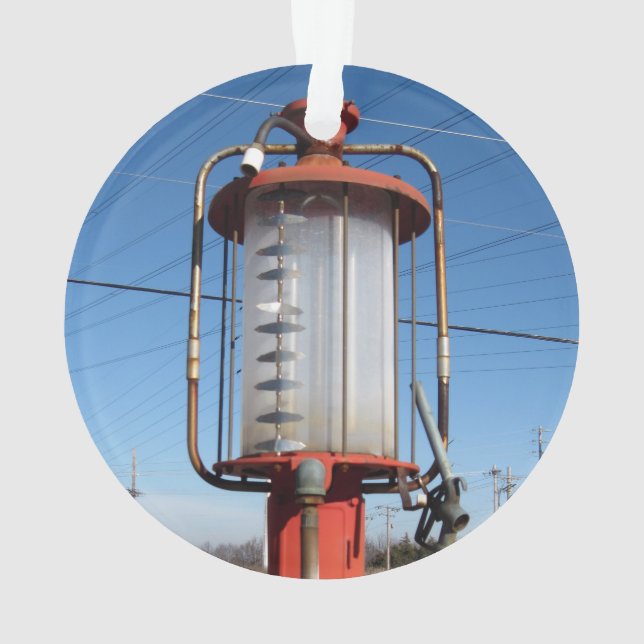 Antique Gas Pump Ornament (Back)