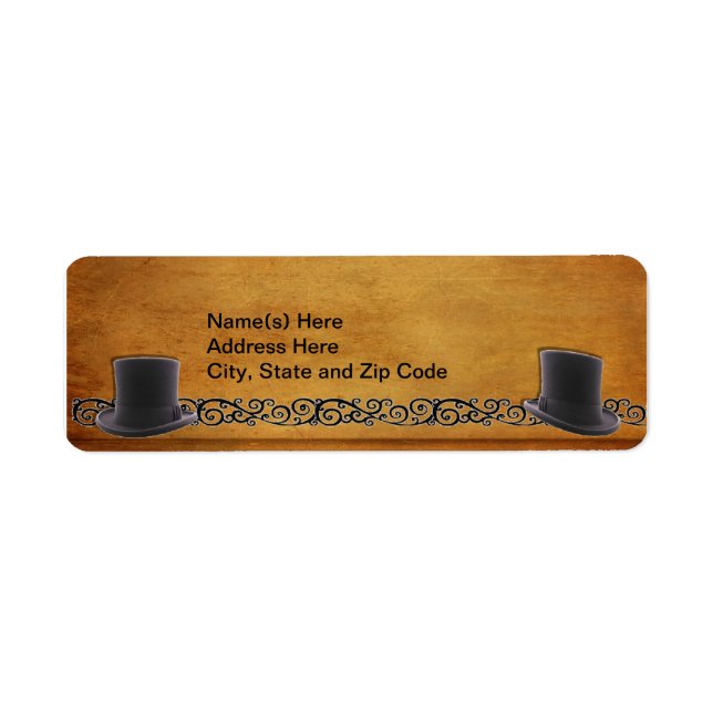Antique Gay Wedding Custom Return Address Labels (Front)