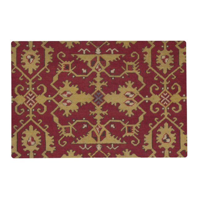 Antique Geometric Oriental Persian Red Pattern  Placemat (Front)