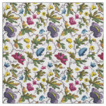 Antique Georgian Era Floral Pattern Print Fabric