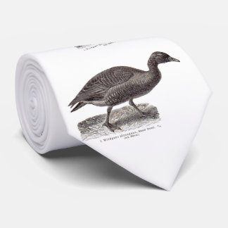 antique German avian print Wildgans wild goose Neck Tie