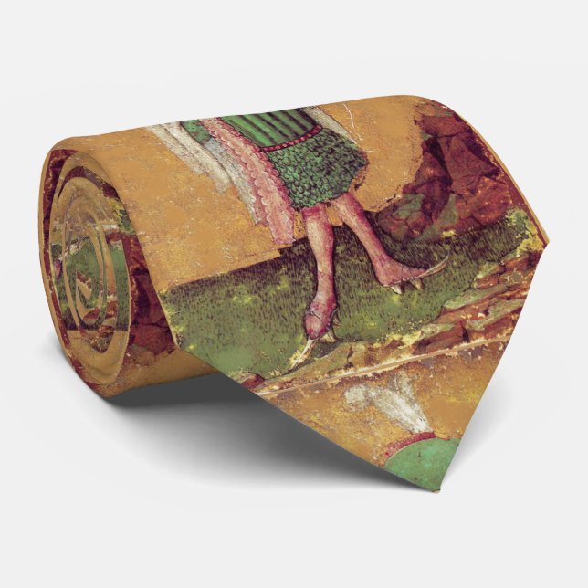 Antique German Court Tarots  /Squire of Falcons Neck Tie (Rolled)