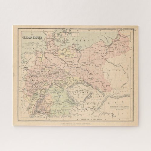 Antique German Empire Map Jigsaw Puzzle