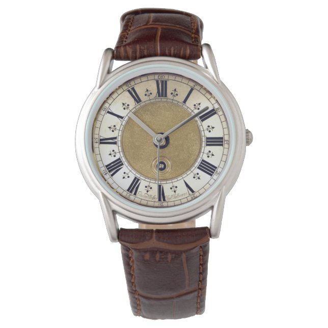 Antique Gilded Look Roman Numbers  Watch (Front)