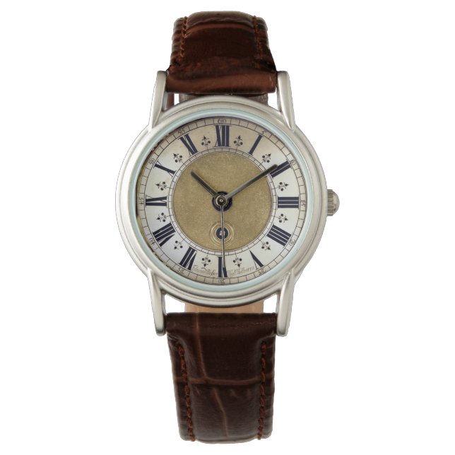 Antique Gilded Look Roman Numbers  Watch (Front)