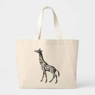 Antique Giraffe on Tote Bag