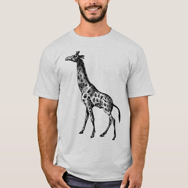 Antique Giraffe on Tote Bag T-Shirt (Front)