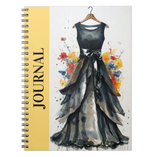 Antique Glamor Little Black Dress LBD Notebook