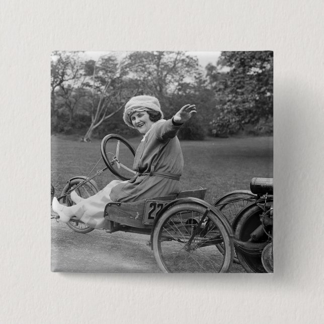 Antique Go Cart, early 1900s Pinback Button (Front)