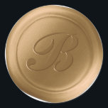 Antique Gold 1 Letter Monogram Wax Seal Stickers<br><div class="desc">This chic and trendy 1 Letter Calligraphy Script Monogram Faux Wax Seal Stickers in Antique Yellow Gold colorway will make the perfect finishing touch to your wedding invitations, birthday party, baby shower, anniversary, or other special occasion stationery. Seal your envelopes and Favor bags easily and beautifully with the look of...</div>