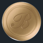 Antique Gold 1 Letter Monogram Wax Seal Stickers<br><div class="desc">This chic and trendy 1 Letter Calligraphy Script Monogram Faux Wax Seal Stickers in Antique Yellow Gold colorway will make the perfect finishing touch to your wedding invitations, birthday party, baby shower, anniversary, or other special occasion stationery. Seal your envelopes and Favor bags easily and beautifully with the look of...</div>