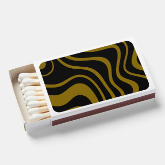 Antique Gold and Black Abstract Aesthetic Matchboxes