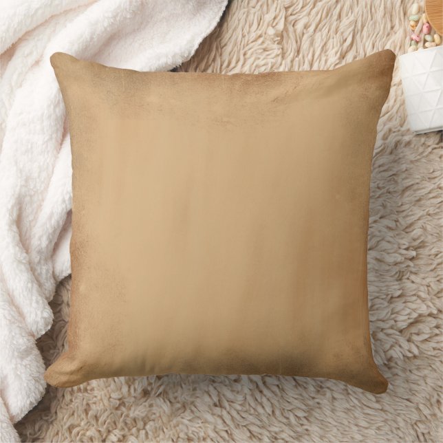 Antique Gold Burnished Edges Throw Pillow (Blanket)