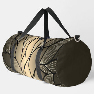 Antique Gold Creative Leave Pattern Duffle Bag