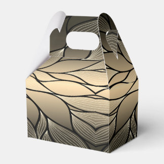 Antique Gold Creative Leave Pattern  Favor Boxes