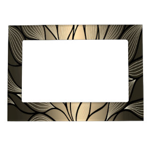 Antique Gold Creative Leave Pattern Magnetic Frame